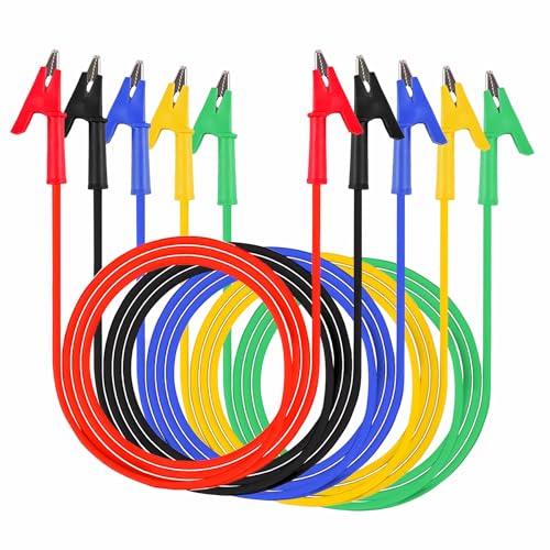 Image of 5PCS Alligator Clips Electrical 1M Dual-Ended Alligator Clip Test Leads | for multimeters, Battery Testing