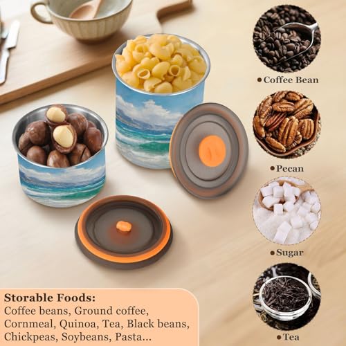 Lata Hermética para Café de Acero Inoxidable 500ml miniatura 5