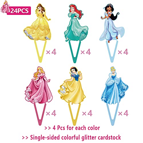 24Pcs Princess Cupcake Toppers, Princess Birthday Cake Topper For Girls Happy Birthday Party Decorations Supplies #TOP3