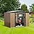 CuisinSmart Storage Large Metal Storage Shed, 8 x 6 FT Outdoor Storage Shed, Metal Garden Tool Shed with Roof, Door & Lock, Waterproof and Anti-UV, for Patio Garden Yard, Brown
