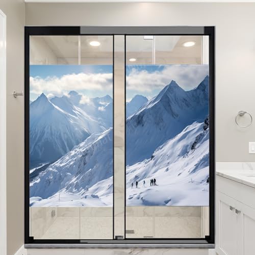 Película decorativa para ventana con diseño moderno nieve miniatura 6
