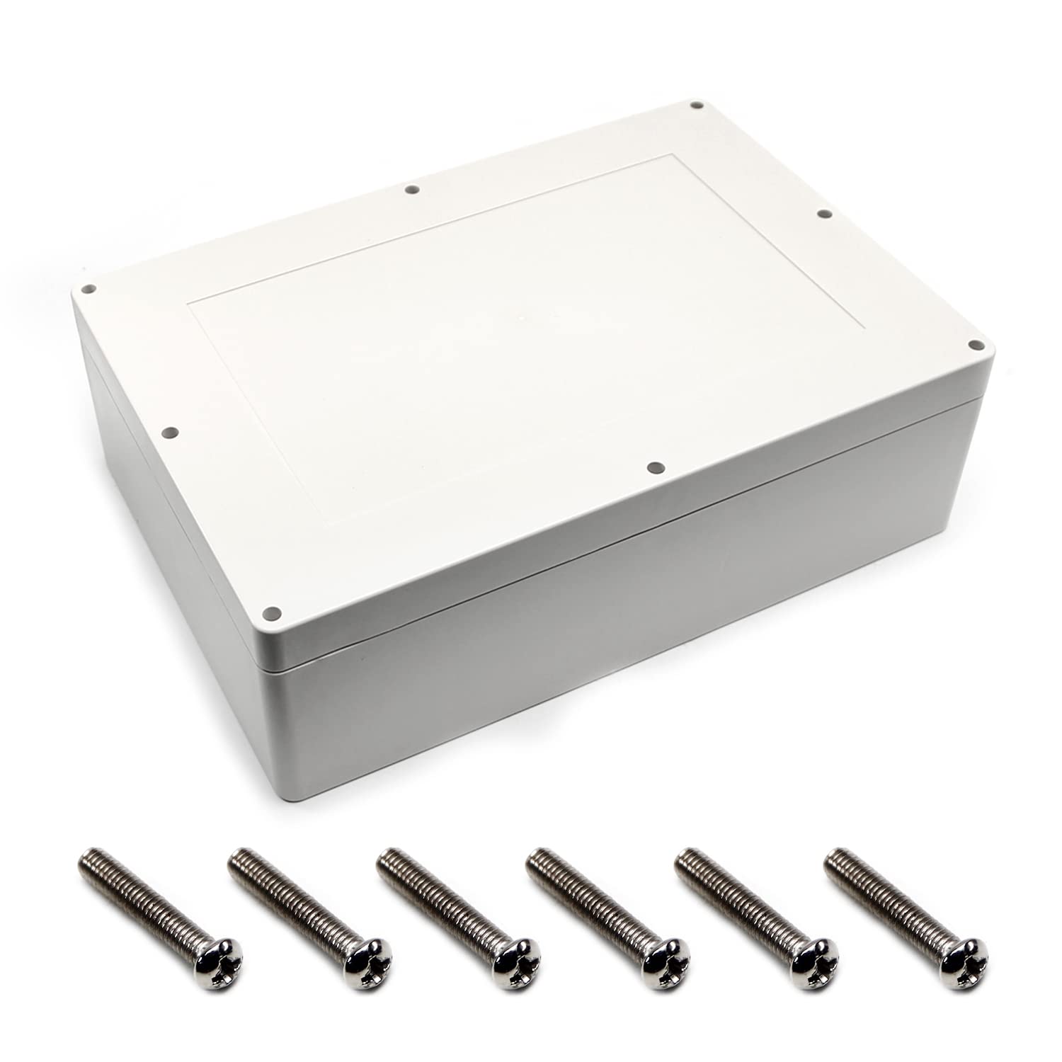 Fielect Dustproof IP67 Rectangle Project Enclosure Case DIY Electronic Wiring Junction Box 380x260x120mm 1Pcs-image-26