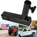 E-cowlboy Hitch Mount Flagpole Holder for Jeep SUV RV Pickup Car Truck Camper Trailer Universal for...