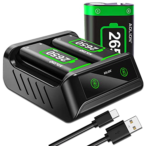 Rechargeable Battery Pack for Xbox One/Xbox Series X/S, 2 Pack Controller Battery Pack Play and Charge Kit with Charger Station and USB-C Charging Cable for Xbox 1 S/X/Elite Wireless Remote