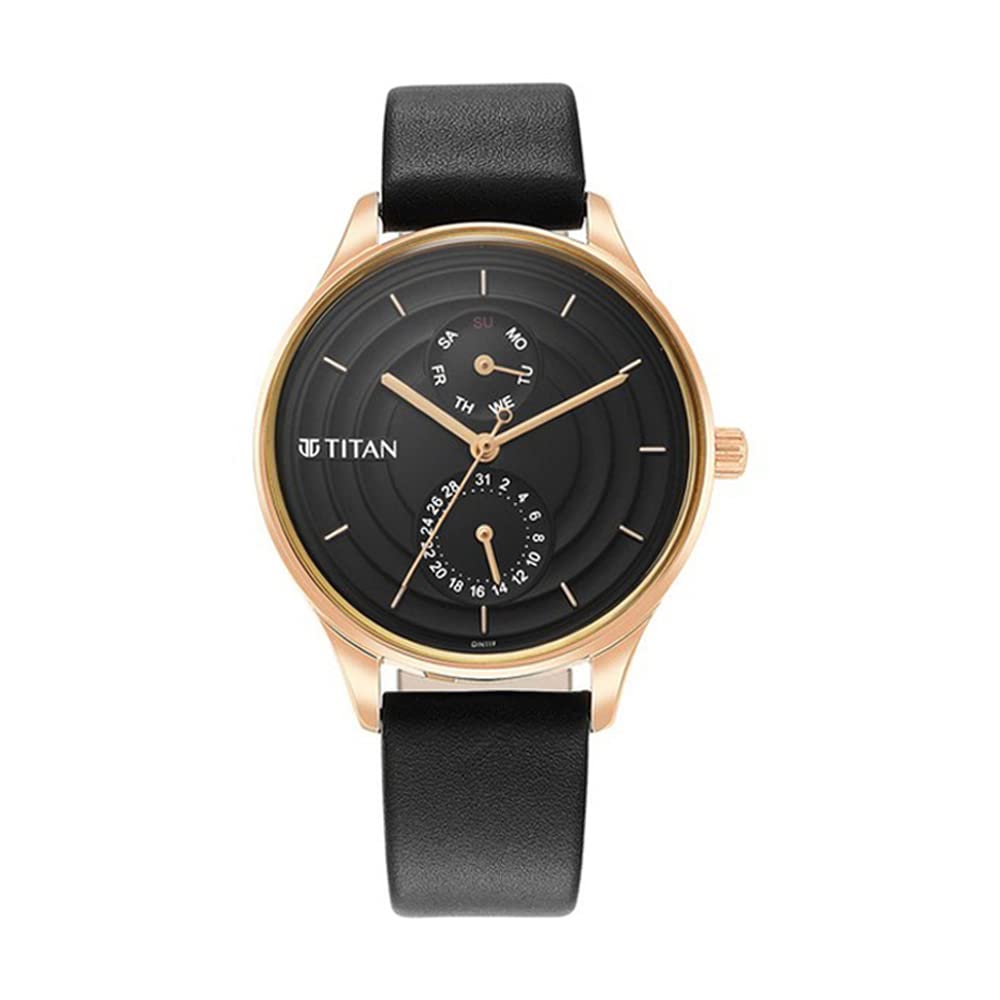 Titan Neo Workdays Black Dial Quartz Multifunction Leather Strap Watch for Women-NS2670WL07 (B0B5TV36ZD) Amazon Price History, Amazon Price Tracker