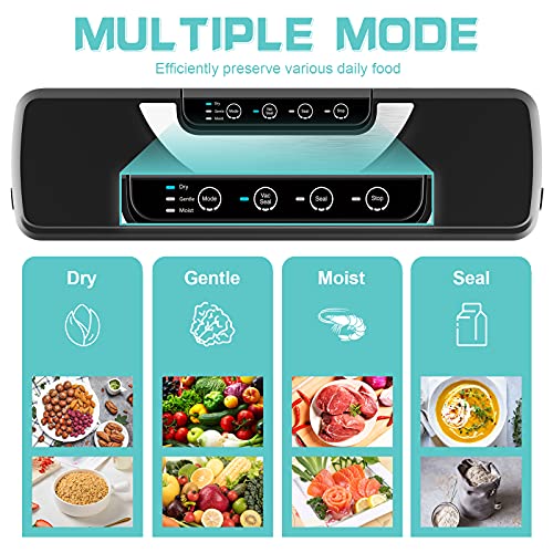 Vakuumiergerät 5 in 1, Vacuumiergeraet Folienschweißgerät mit Eingebauter Cutter, Vakuumierer Einschweissgerät Vakuum… – Bild 3