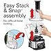Hamilton Beach Professional Stack & Snap Food Processor & Veggie Spiralizer for Slicing, Shredding and Kneading, Extra-Large 3