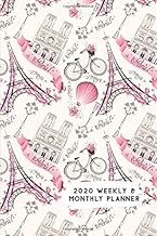 2020 Weekly & Monthly Planner: Paris in Pink Themed Calendar & Journal