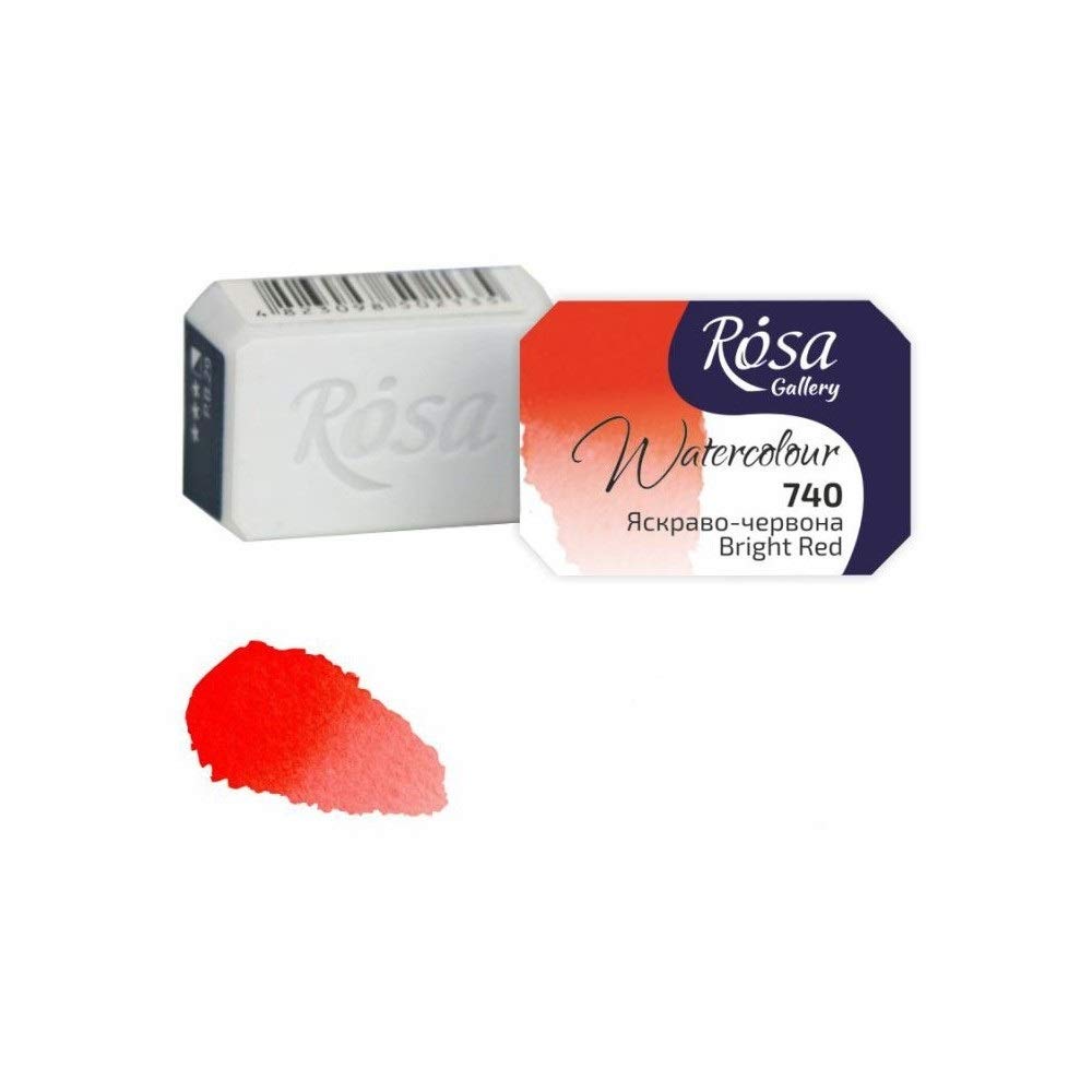 Professional Watercolour Paint, 2,5ml Half Pan, Gallery (Bright Red)