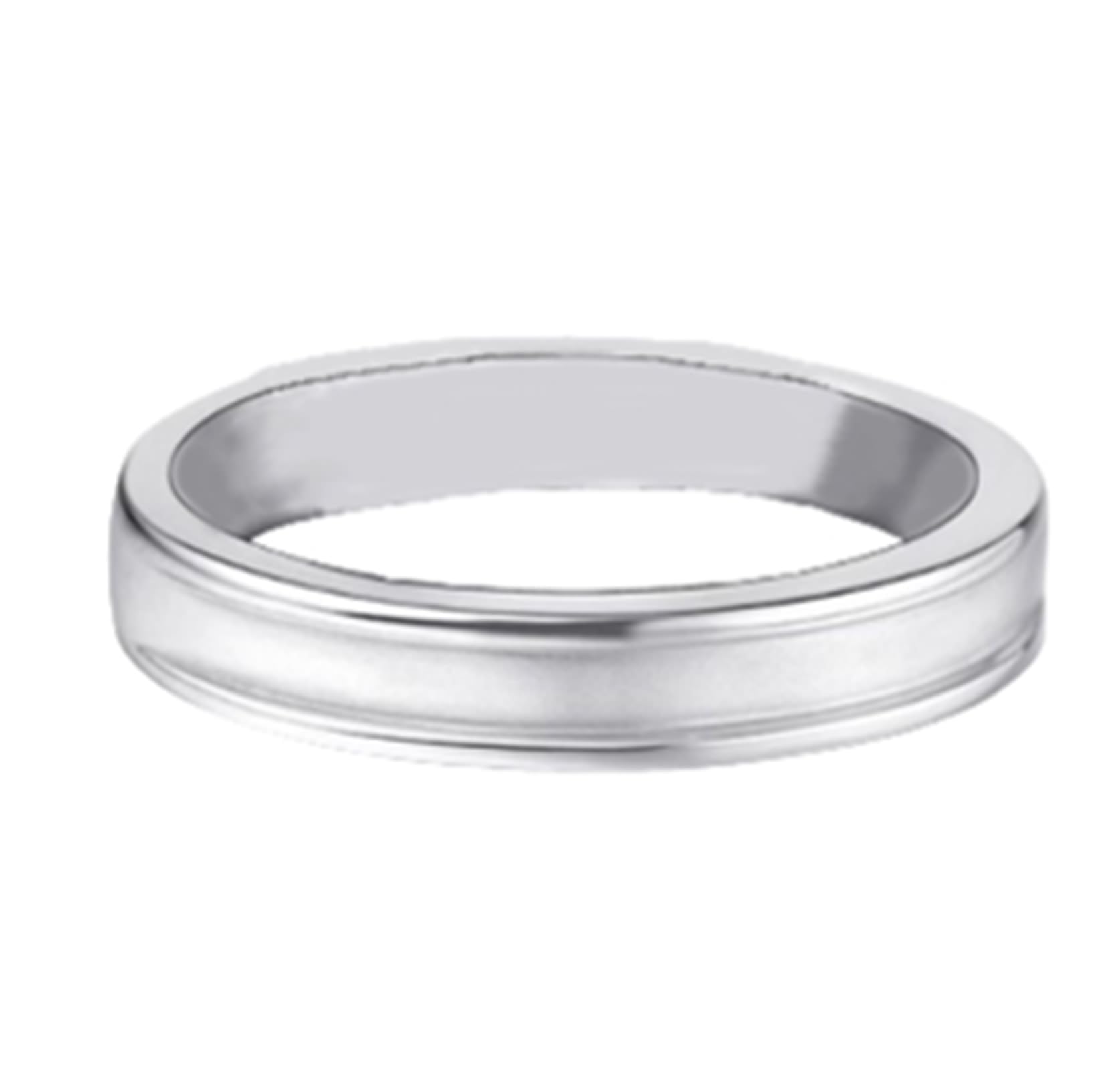 Wycian Anillos de Boda Hombre Anillos Boda Plata Oro Blanco de 14 Quilates Polaco Talla 17 Sólido No Chapado Actualización 3.0 para Esposa Acción de Gracias Joyas