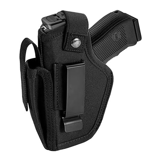 LandFoxtac Gun Holster for Pistols 9mm 380 45ACP, IWB/OWB Concealed Carry Pistol Holsters with Mag Pouch for Men/Women, CCW Right & Left Hand Gun Holder Fits Glock S&W M&P Sig