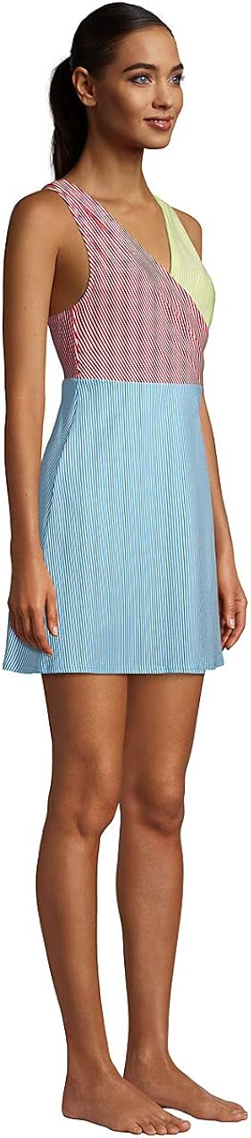 Women S Chlorine Resistant Tummy Control Surplice Wrap Swim Dress One Piece Swimsuit Swim Dresses Onepiece Swimsuits Swimsuits Womens Swimwear