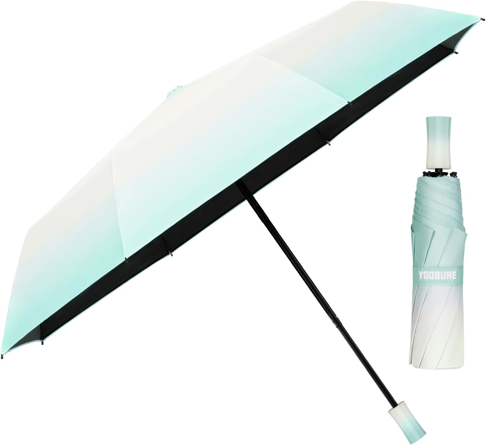 YoobureTravel Umbrella Portable Compact Umbrellas, Pocket Mini for Purse, Umbrellas for UV Sun & Rain Small for Backpack, Umbrella with Case Folding for Kids Women