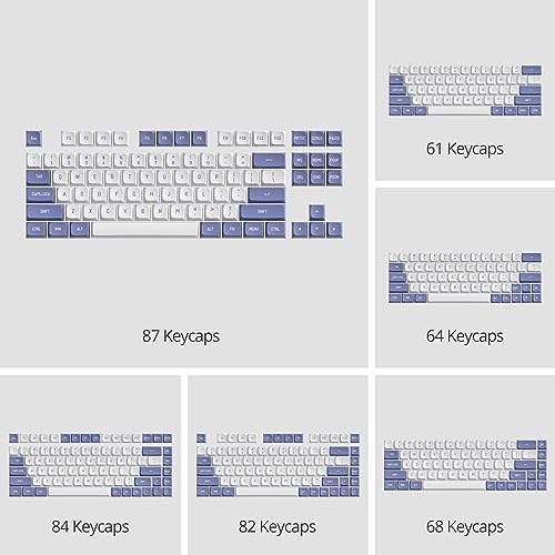 Image of surmen CSA Profile 118 Keys Double-Shot PBT Keycap Custome Keycaps for 61 /68 /84 /87 Mechanical Gaming Keyboard (Purple)