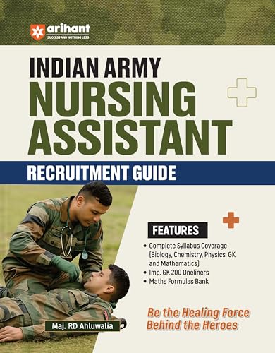 Image of Arihant Indian Army Nursing Assistant Recruitment Exam | Complete Syllabus Coverage, Chapterwise PYQs, Maths Formulas | English Medium