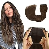 SWINGINGHAIR Chocolate Brown Halo Hair Extensions Real Human Hair, 12 Inch 70g Remy Hair Extensions...
