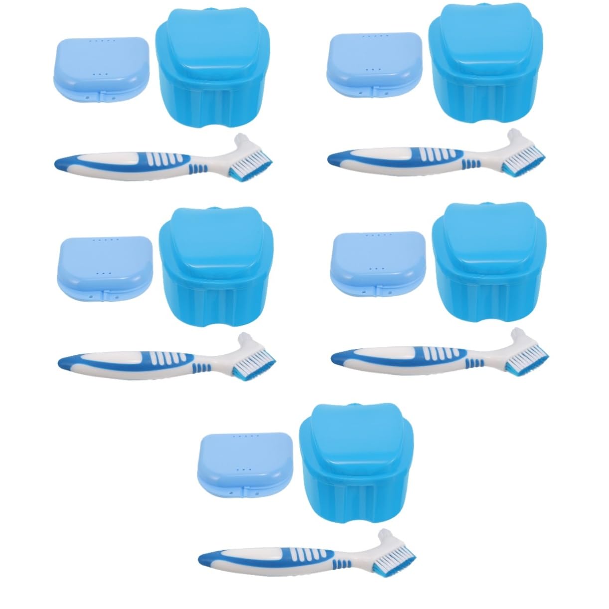 BESTYASH 5 Set Di Scatole Per Protesi Dentarie Contenitori Per Apparecchi Di Contenzione Custodie Per La Pulizia Degli Apparecchi Di Contenzione Custodie Per Apparecchi Di Contenzione