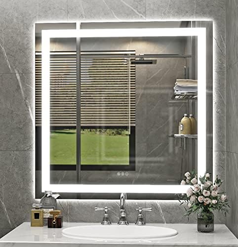 Amazon.com: LED Mirror for Bathroom 36"x 48" with Frontlit and Backlit ...