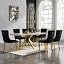 White&gold Table & Black Chair