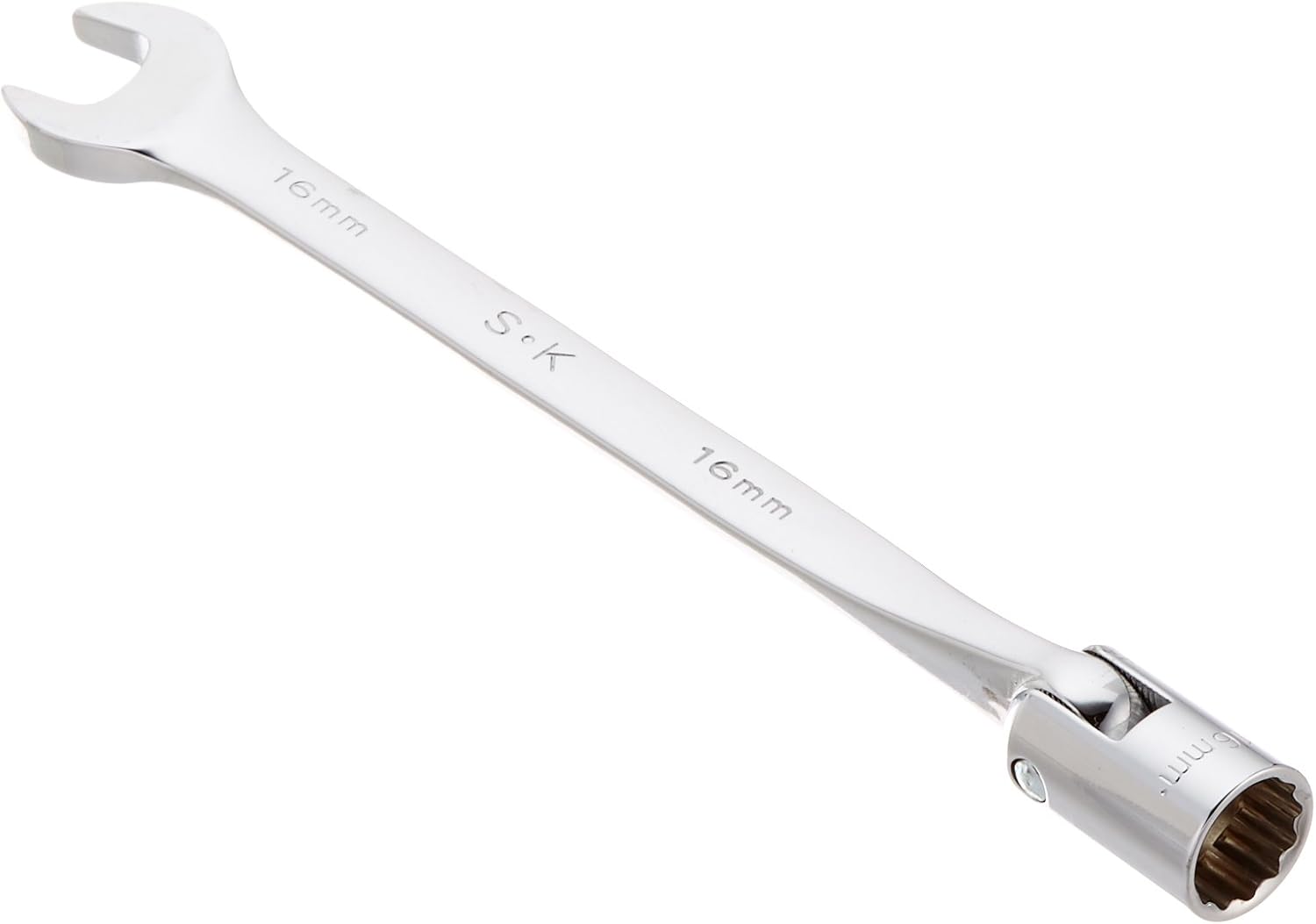 🔥 Hоt Dеаlѕ SK Professional Tools 88916 12-Point Fractional Wrench - Standard, 16mm, Flex Combination Chrome Wrench with SuperKrome Finish, Made in USA
