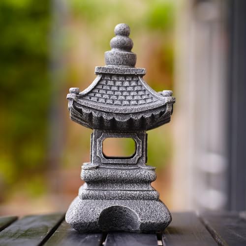 Bolanggu Pagoda Garden Statues Solar Powered Statue Japanese Garden Outdoor Zen Lantern Decorations For Home Yard Lawn Landscape Decor thumb #4