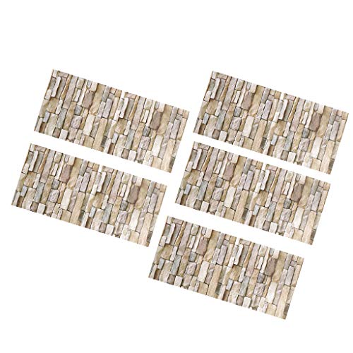 gazechimp Papel de Parede de Efeito de Tijolo 5pack Papel de Parede 3D de Efeito de Tijolo de Pedra