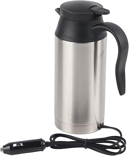 Hervidor eléctrico para coche, caldera de agua para coche, 12 V, 25.4 fl oz, portátil, taza de calefacción eléctrica de viaje, taza de café, té,