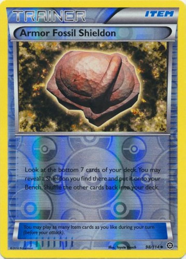 Amazon.com: Pokemon - Armor Fossil Shieldon (98/114) - XY