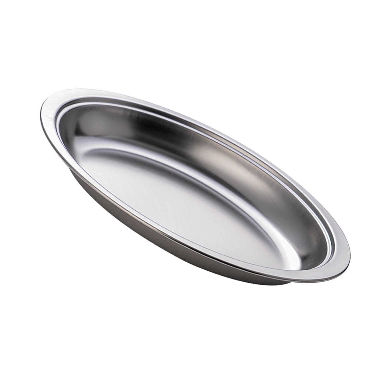 Stainless Steel Fish Tray Oval Platter for Steaming Appetizers Multifunctional Serving Plate for Restaurant Stainless Steel Fish Tray