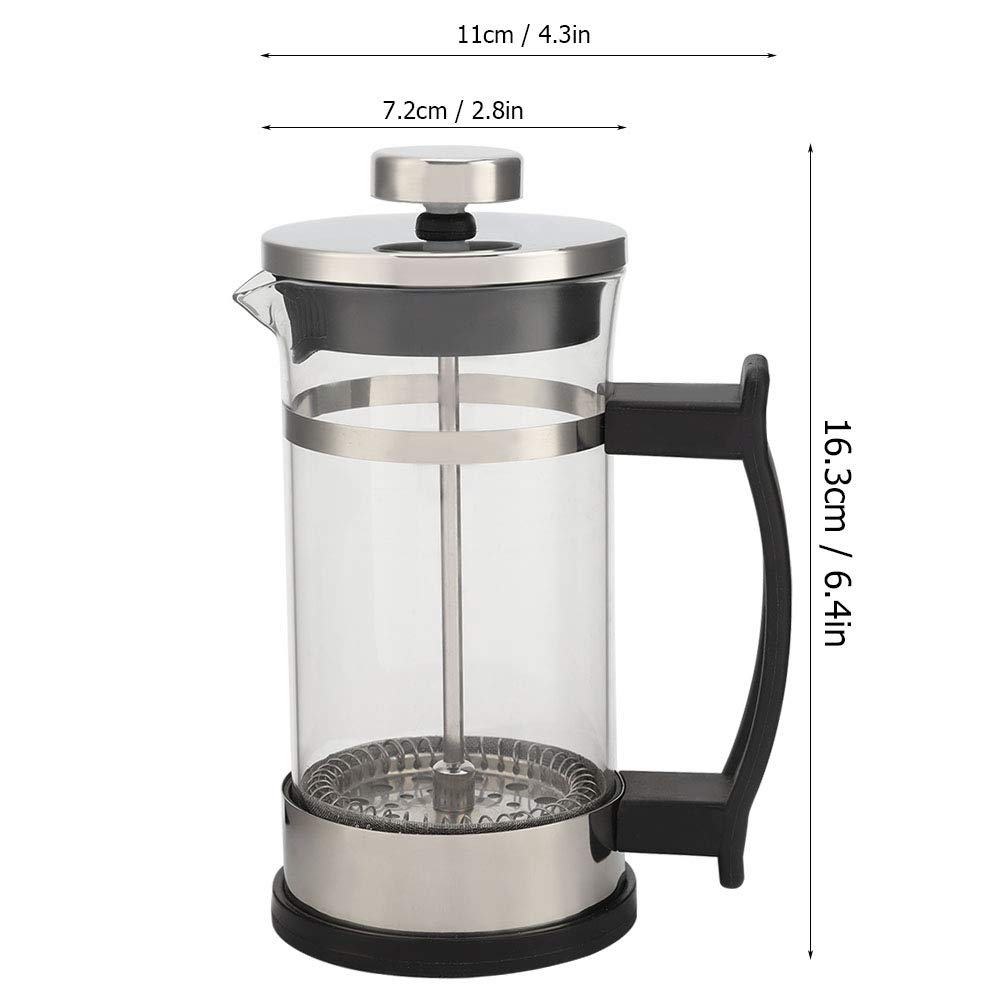 NDNCZDHC Stainless Steel Coffee Maker with Double Filtration, French Press Coffee Maker, Household Tea Maker Coffee Machine