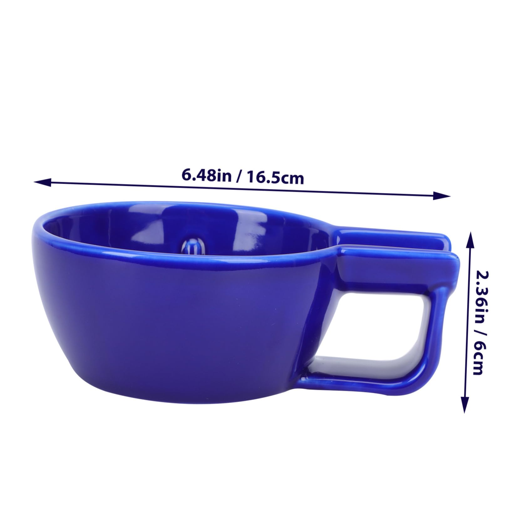 Ciotola da Barba in Ceramica Blu, Alta Capacità per Schiuma da Barba Densa, Ciotola per Rasatura Uomo, Accessorio per Cura Personale Quotidiana