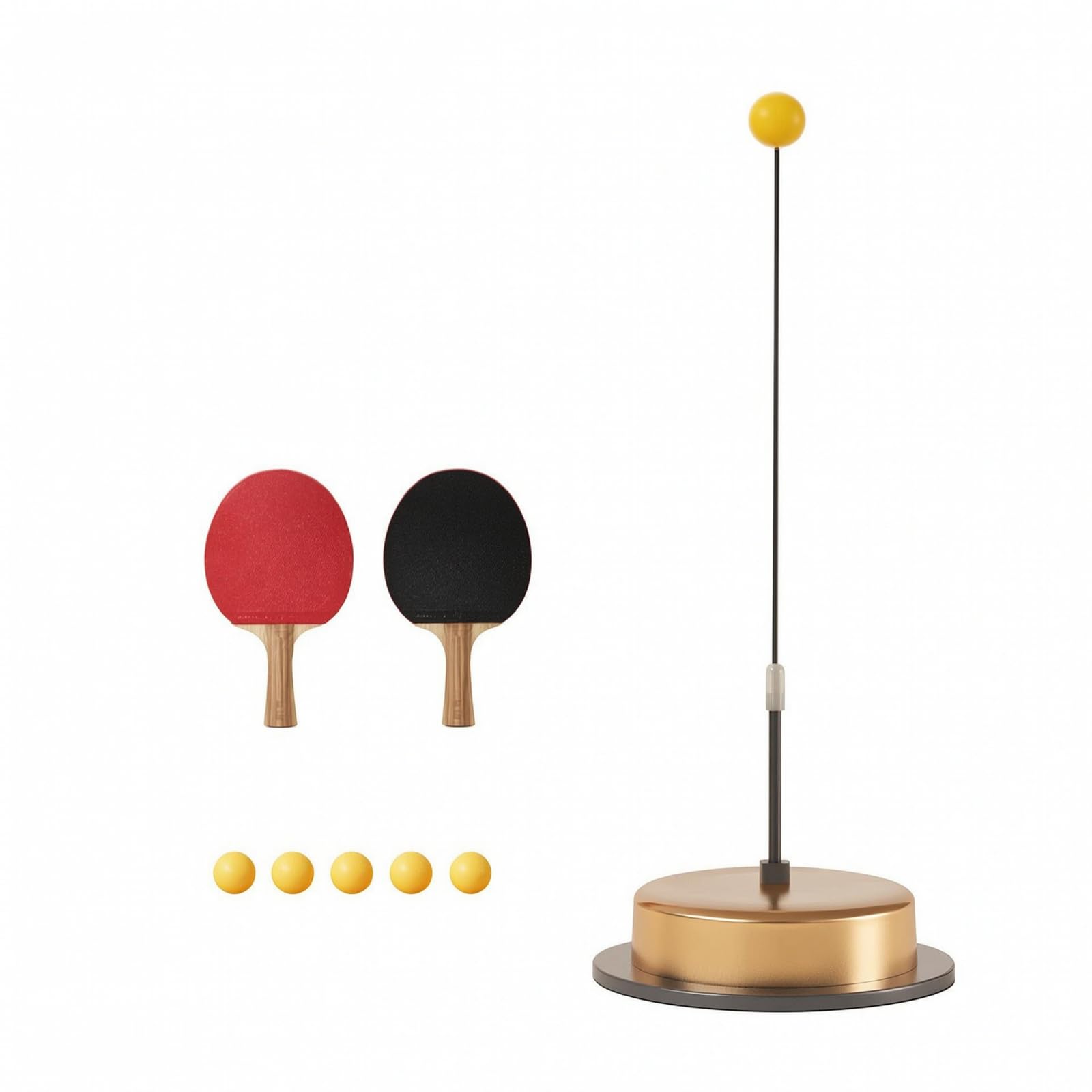 Set Pong Autoportante Attrezzo Sportivo Antiscivolo Attrezzatura Sportiva per namento Indoor Solitario, Spazi Attività Famiglia