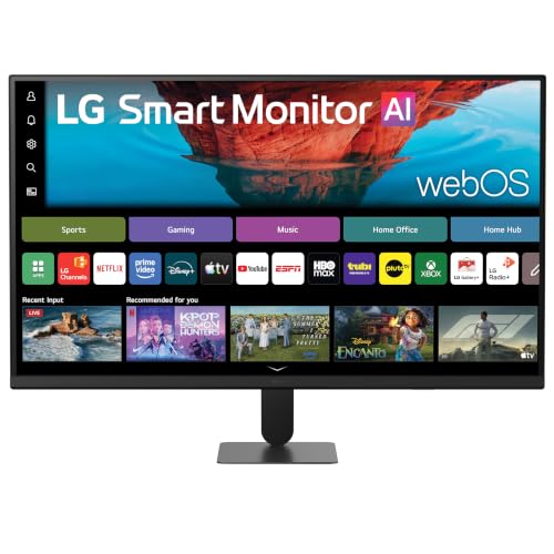 Image of LG 32U701SB-B 32-inch Smart 4K UHD (3840 x 2160) Professional Monitor 60Hz, HDR10, webOS, Built-in Speaker, Switch, HDMI, Tilt Stand, Black