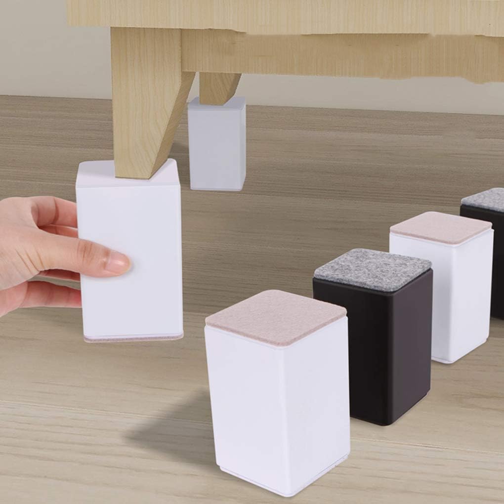 Furniture Legs Bed Cabinets Risers Metal Square Table Legs Furniture Feet Replacement Furniture Risers Legs Couch Legs Sofa Desk Legs 4pcs(white3cm)