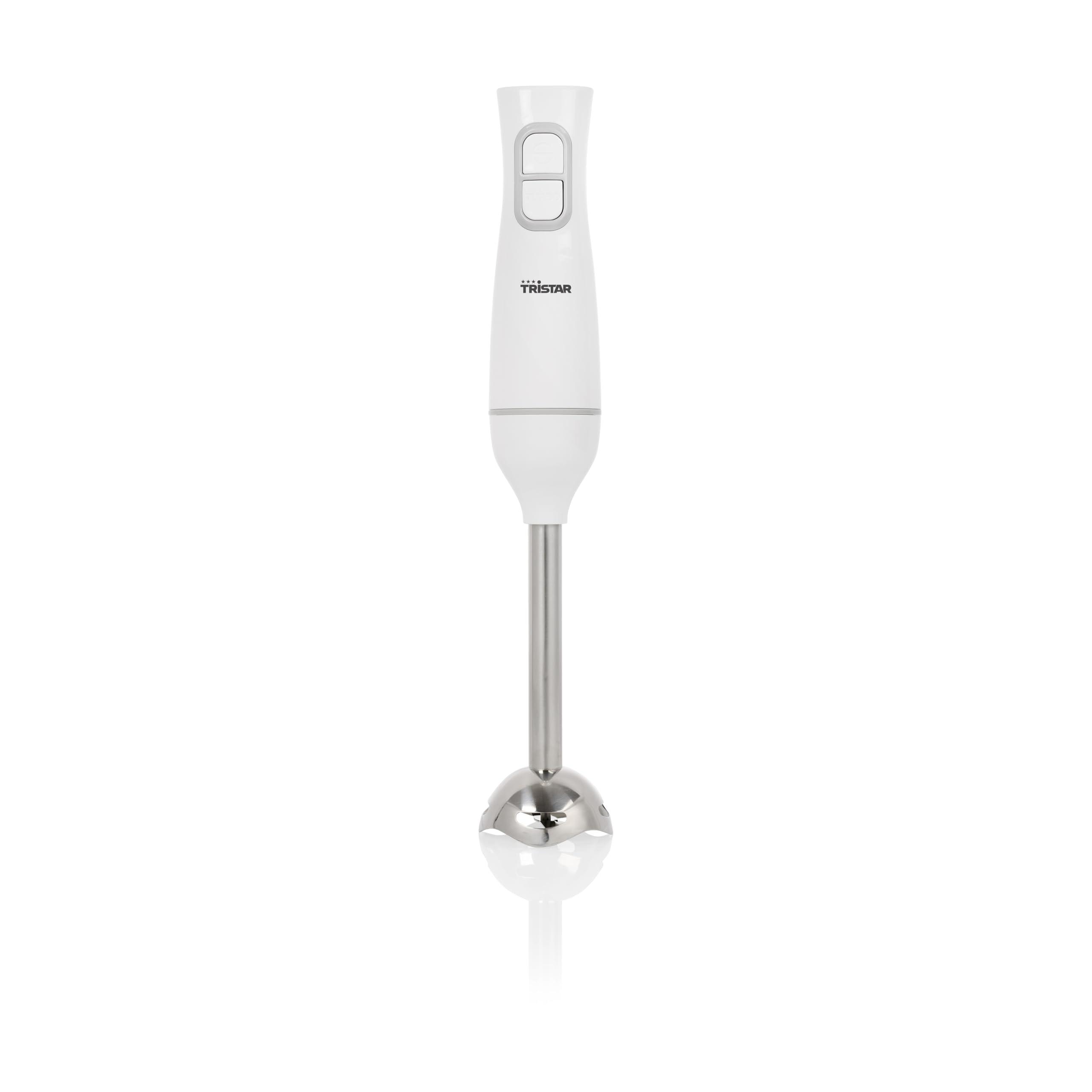 Tristar Stabmixer, Pürierstab mit Edelstahl-Mixfuß, Puls- und Turbofunktion, ergonomische Form, Weiß, MX-4880