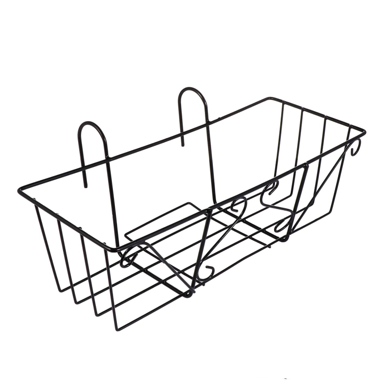 Metalowy wiszący stojak na doniczki do wewnątrz/na zewnątrz oszczędzający miejsce design na parapety i balkony idealny dla miłośników roślin i stylowy uchwyt na rośliny