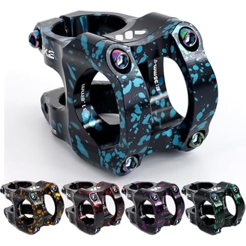 CYSKY 31.8 Bike Stem 35mm Short MTB Stem Handlebar Riser Ultra-Light CNC Aluminum Alloy 35mm Handlebar Clamp for Mountain Bike, Road Bike, MTB Cover