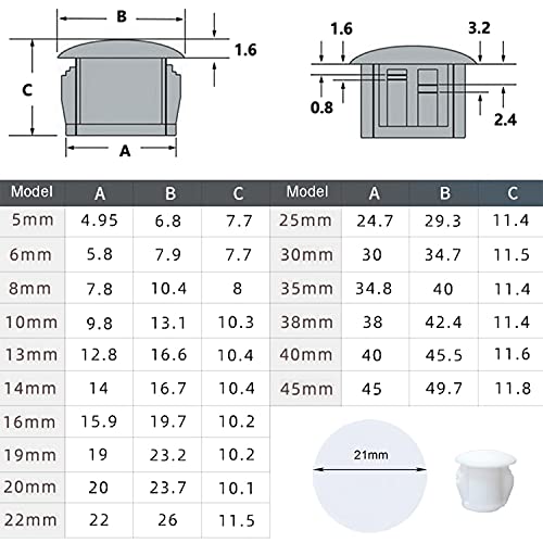 Image of 90 pcs Plastic Hole Plug 54 pcs Self-Adhesive Screw Hole Stickers for Chair Cabinet Cupboard Shelf White