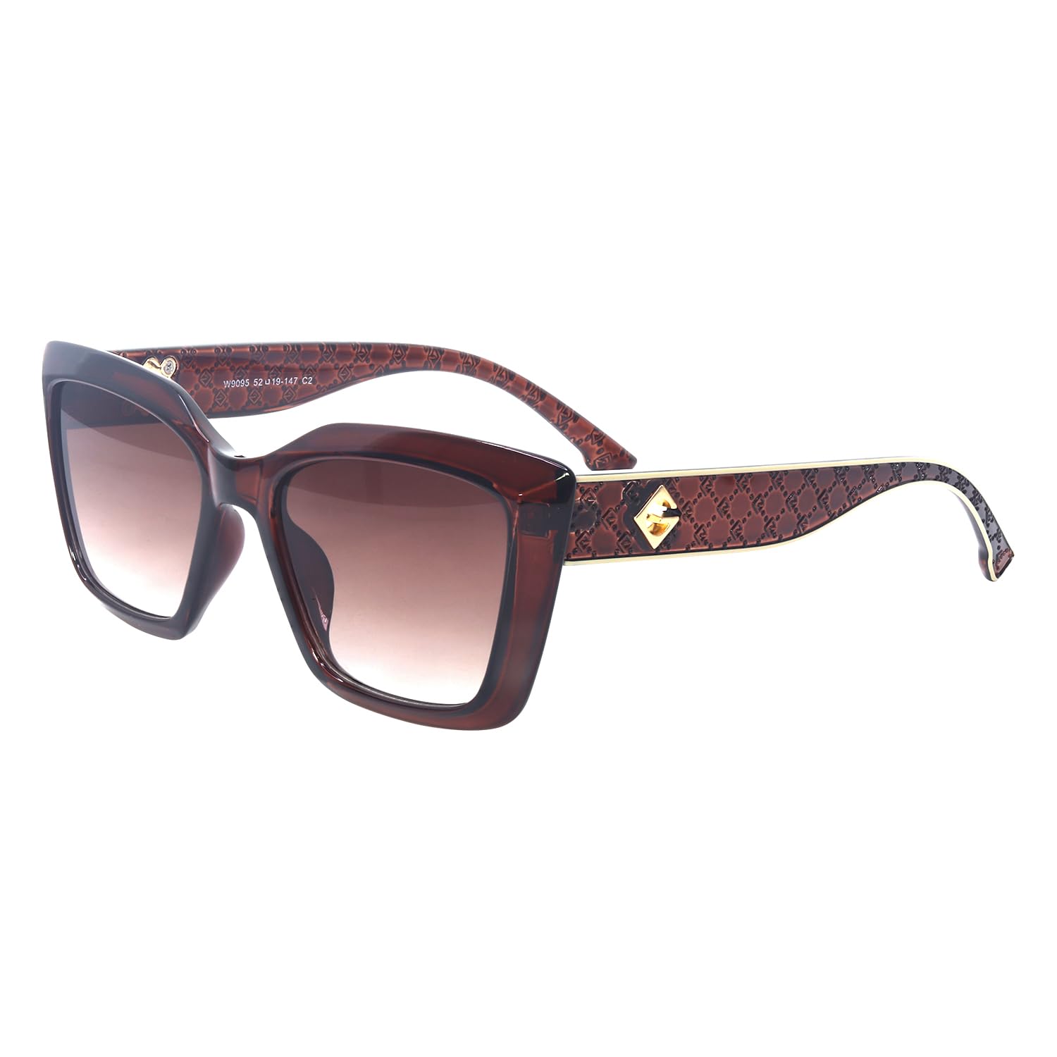 Women Sunglasses Features with Non-Polarized Sunglasses,UV Protection Sunglasses Fashionable Eyewear| Women Goggles (Brown)-image-43
