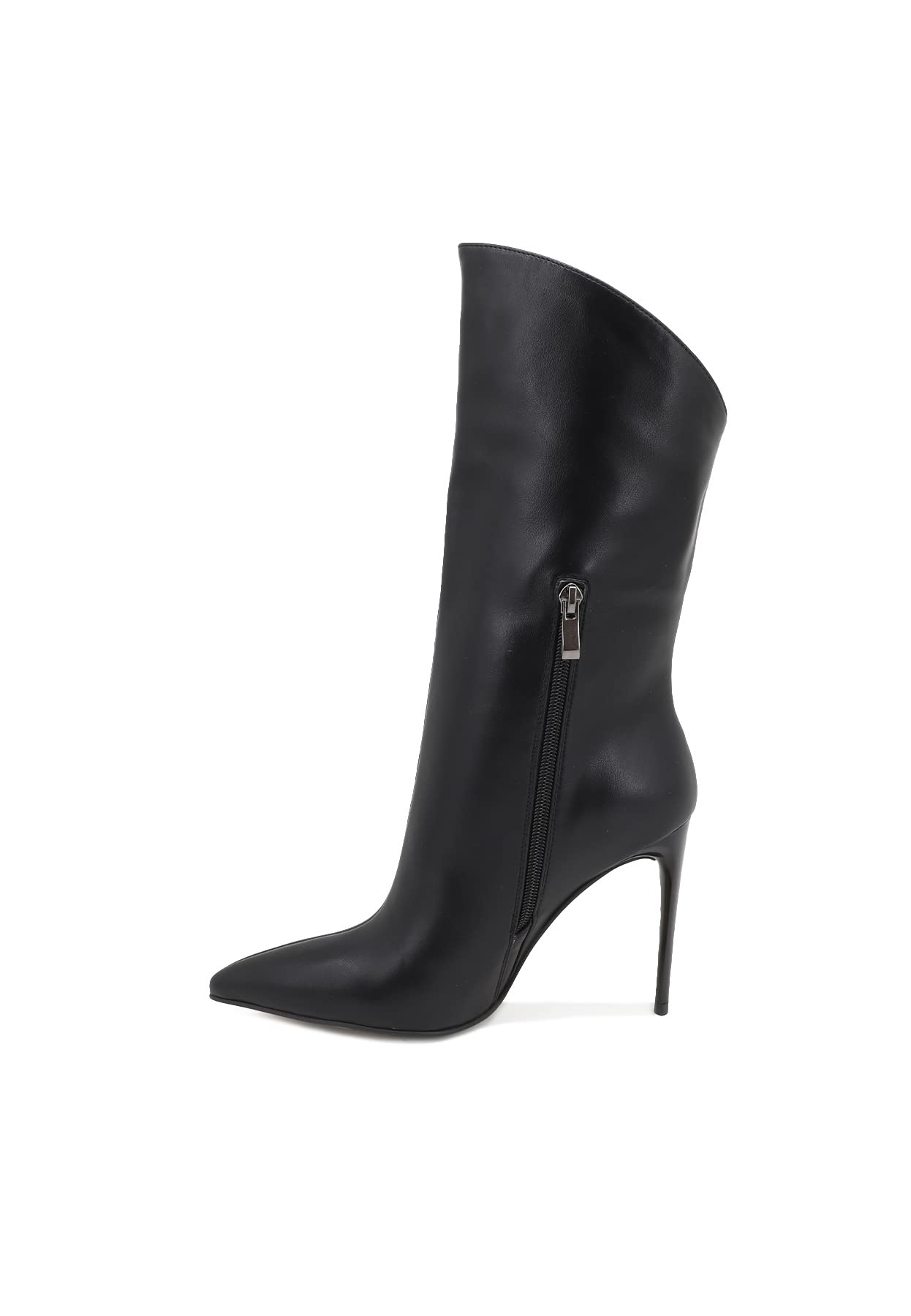 QUEEN HELENA Stivaletti a Punta con Tacco a Spillo Zip Laterale Stivali Casual Donna K2091
