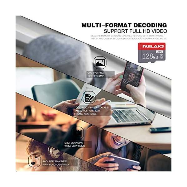 128GB Micro SD Card mit Adapter,Class10 MicroSDHC Card für Nintendo Switch, Class 10 Memory Card für Android Smartphone… – Bild 6