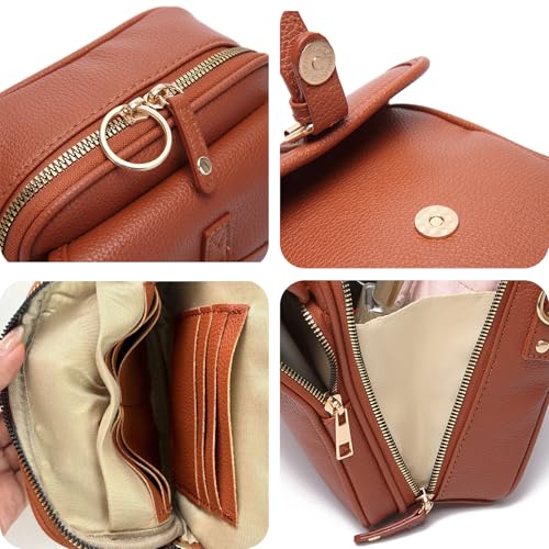 Anti Theft Leather Crossbody Bags for Women Trendy, Shoulder Handbag Purse with Credit Card Slots Medium Sling Bag4