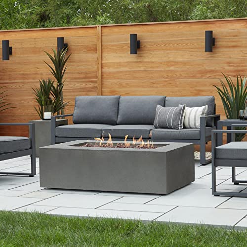 Lakeview Villa Flora 50-Inch Rectangle Propane Gas Fire Pit Table - Glacier Gray - Sc-9750Lp-Glg #TOP18