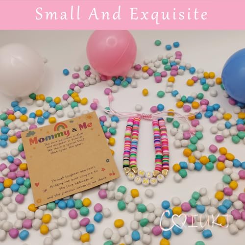 Mother Daughter Bracelets, Mommy and Me Bracelets, Bracelet Gifts for Mom Daughter, Adjustable Charm Bracelets Jewelry Gifts4