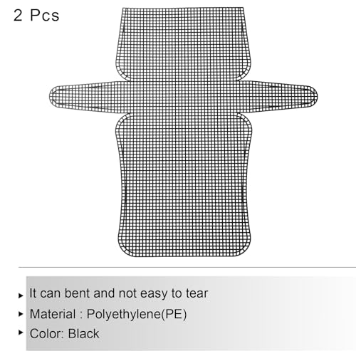Image of MECCANIXITY 2Pcs Plastic Mesh Canvas Sheet 6 Count 33 cm / 13 inch for Crochet Bag Making Crossbody Bag Blank Canvas for Embroidery Needlepoint, Bag, Knit Crochet Mesh, Black
