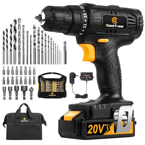 C P Chantpower Rechargeable Drills, 20V Electric Power Cordless Drill With Battery And Charger cover