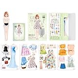 Zestivra Kostümkleid Rollenspiel – Magnetisches Dress Up, Papierpuppen-Ausschnitte | Fantasievolle Mode Puzzle, Kinder Verkleidungsspiel Mit Magnet-Kleidung Für Geburtstag Kindertag Überraschung