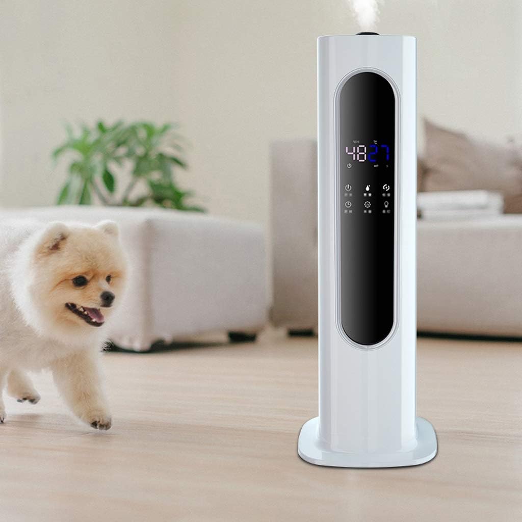 Floor-Standing Humidifier – 8L Water Tank – Timer and Waterless Auto Shut-Off – for Home Bedroom and Office Cool Mist Humidifier (Colour: White)