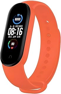 Next store Silicone Replacement Wristband Compatible with Xiaomi Mi Band 6 / Mi Band 5 Smart Watch (Orange)