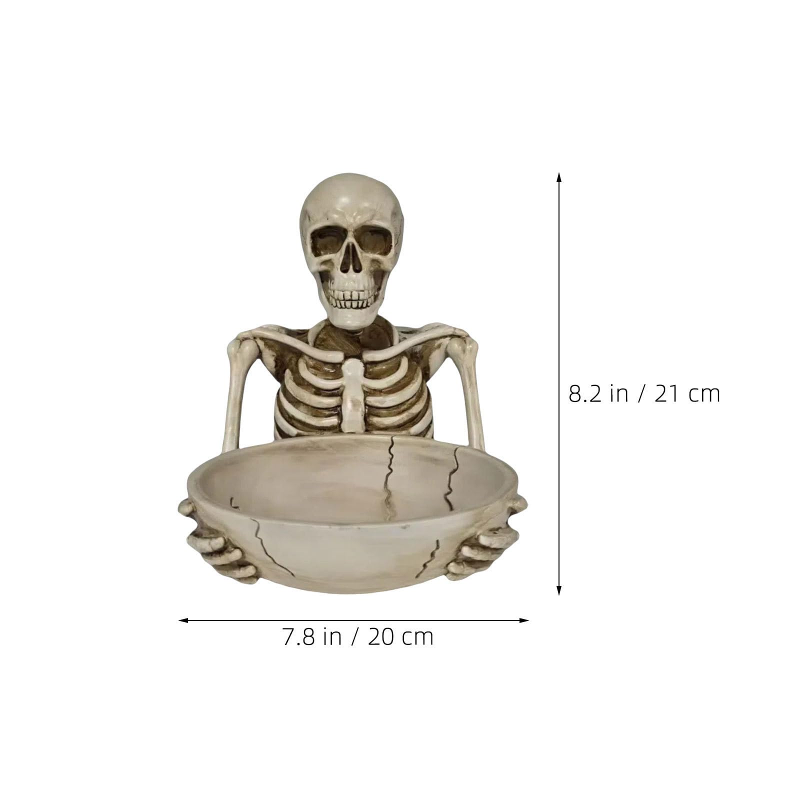 Resina Bandeja para Servir Forma de Calavera Halloween
